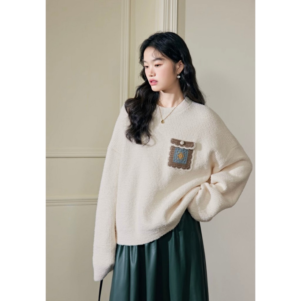 [SẴN L] Áo len cổ tròn cover Kuose