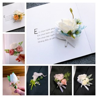 Hoa cài áo chú rể, hoa cài áo cô dâu, hoa cài áo event, hoa cài áo sự kiện, hoa cài áo cho bé