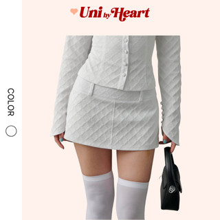 Chân váy ngắn vải gấm Flora CVT01 thiết kế trẻ trung, hiện đại - Uni By Heart
