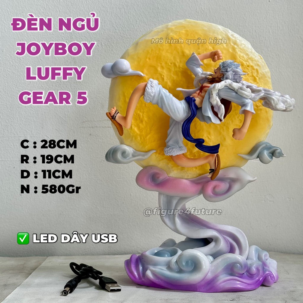 Đèn ngủ mô hình Luffy gear 5 cao 28CM - Mô hình Luffy Joyboy có đèn LED cực đẹp - luffy gear 5