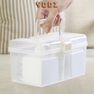Hộp đựng đồ dùng bằng nhựa trong suốt có tay cầm và khóa đa năng tiện dụng, Hộp Đựng Sức Chứa Lớn Chống Bụi Trong Suốt