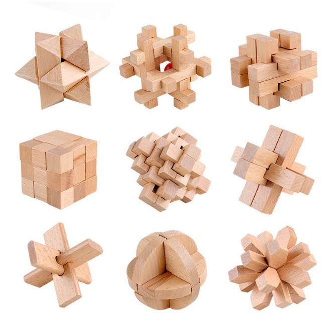 Đồ chơi bằng gỗ Khóa Luban, Đồ chơi trí tuệ khoá Luban bằng gỗ