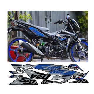 Tem rời satria đen xanh xám 01