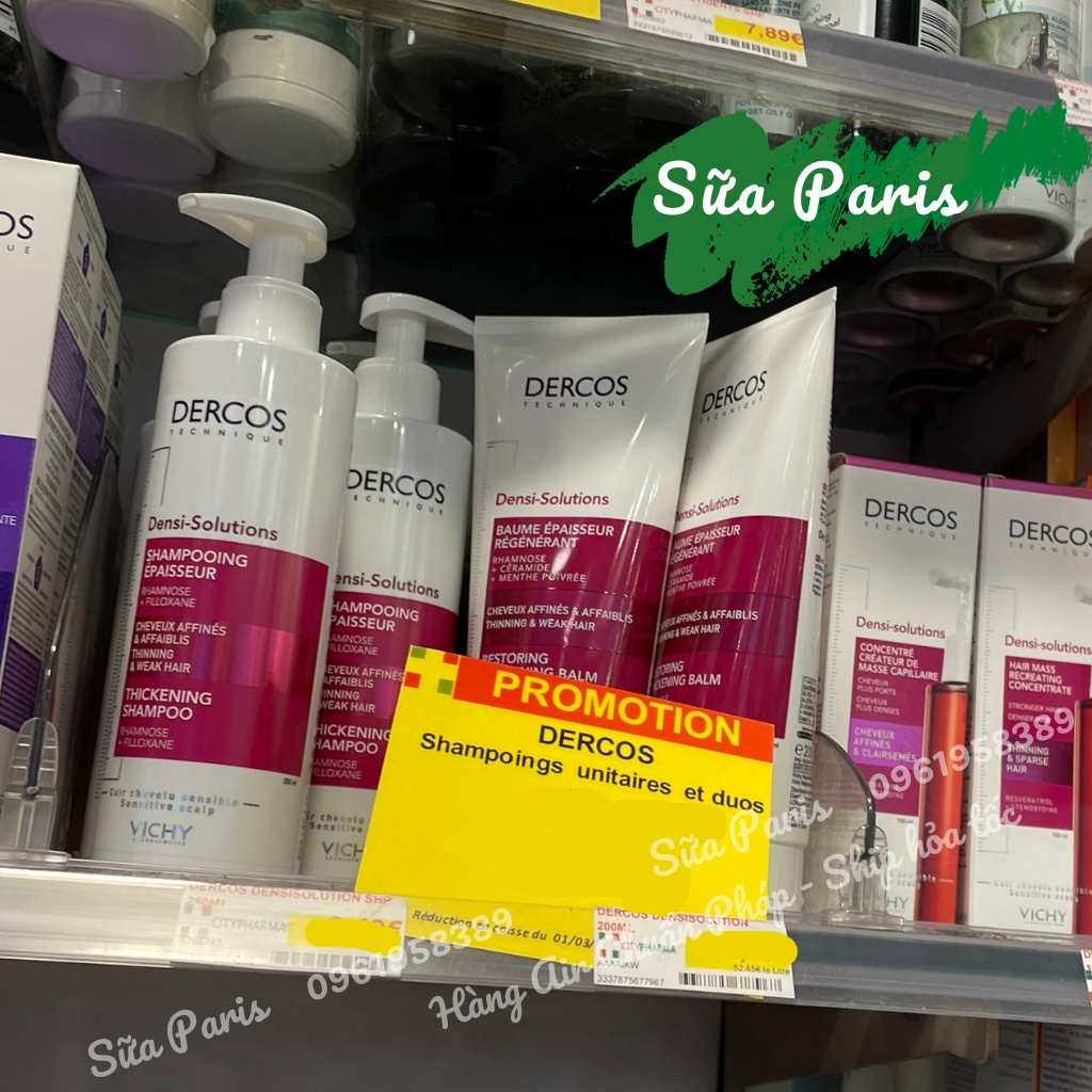 Dầu gội xả Vichy dercos densi solutions kích thích mọc và làm dầy tóc_Sữa Paris Aderma