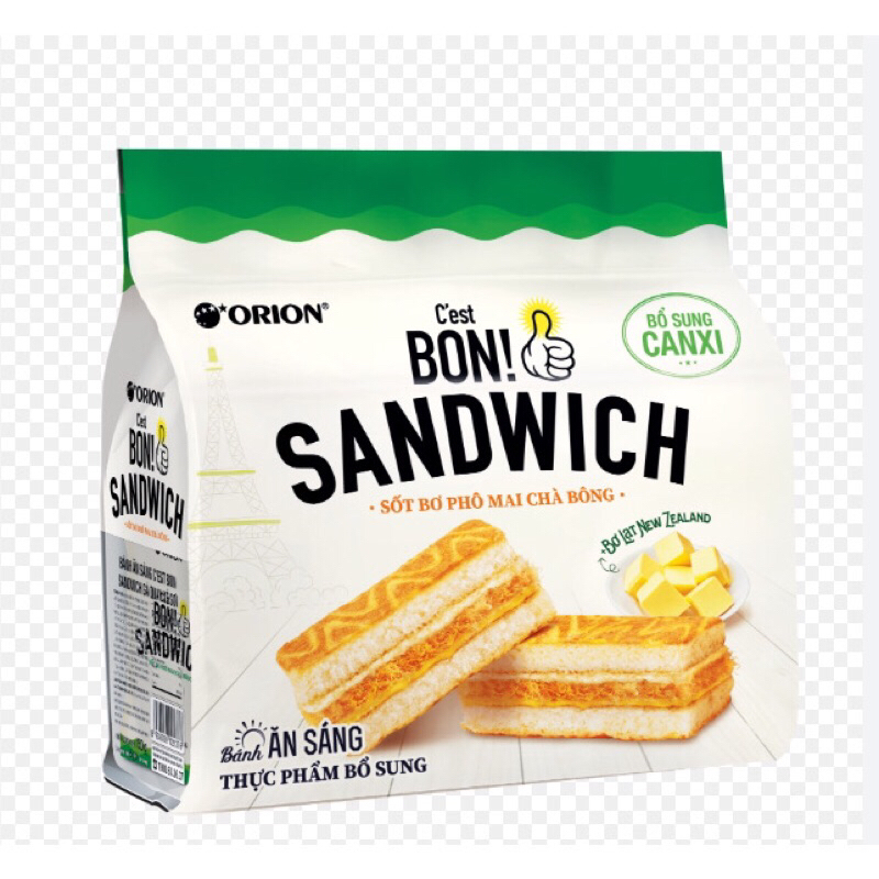 Bánh Sandwich Sốt Bơ Phô Mai Chà Bông C'est Bon 6 cái - 147g - Shop Thái Hà