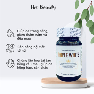 Triple White Viên uống trắng da , chống nắng, ngừa nám hiệu quả 50 viên