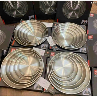 BỘ 5 ĐĨA INOX LOẠI DÀY ( BỘ ĐĨA TRÒN) CỰC SỊN SÒ