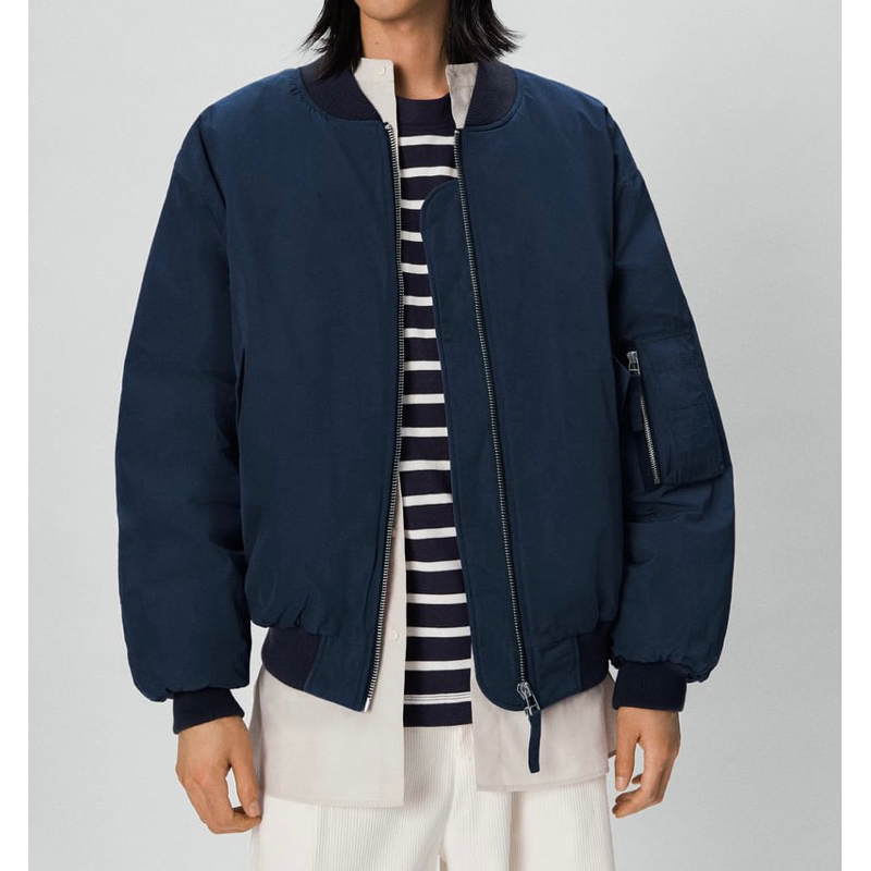 Áo khoác bomber nam Zara authentic QUILTED size S