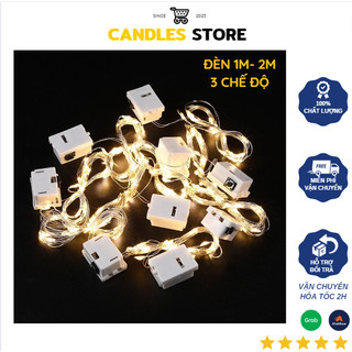 Đèn led đom đóm, Đèn fairylight trang trí kèm sẵn pin 1m, 2m