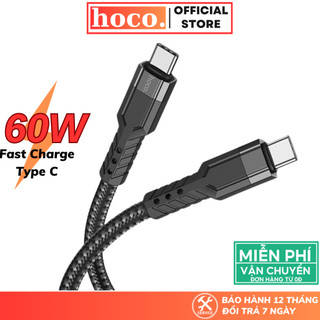Cáp sạc nhanh Type C Hoco Dây dù siêu bền công suất 60w dùng cho android máy tính bảng samsung xiaomi