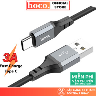 Dây sạc Type C Hoco sạc nhanh 3A cáp silicone siêu bền cho các thiết bị  Android Xiaomi oppo samsung