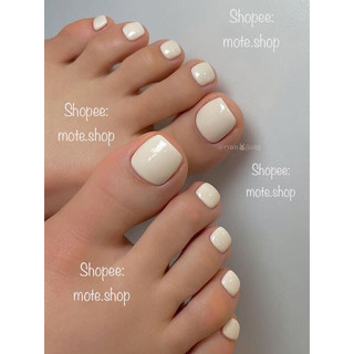 Nailbox chân sơn trơn màu trắng kem - trắng sữa - trắng tinh và nhiều màu - xem bảng màu ở ảnh cuối