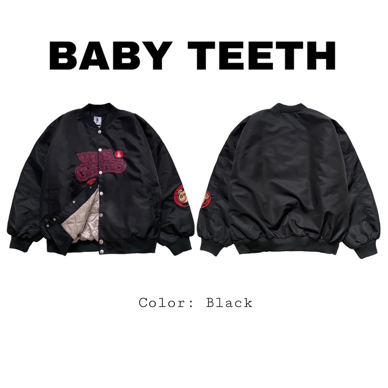 Áo khoác bomber jacket hình thêu HOS