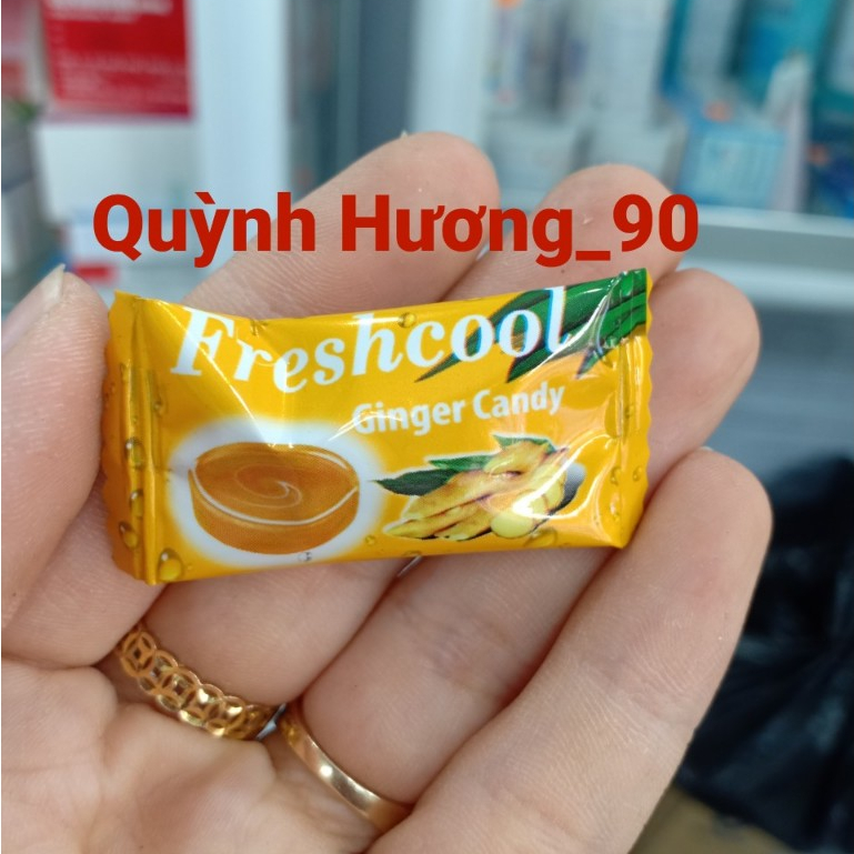 Kẹo ngậm FRESHCOOL bạc hà và gừng giúp giảm ho,the mát họng
