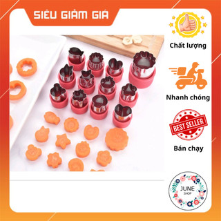 Bộ 11 khuôn nhấn cắt tạo hình rau củ quả bằng thép không gỉ cao cấp, rập khuôn cắt đa năng, tiện dụng, an toàn và bền