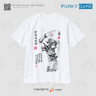 (Collections) Áo thun Naruto Sasuke Uchiha Black Art ngắn tay