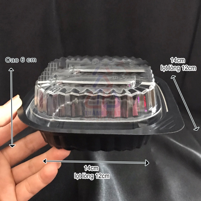 Hộp nhựa vuông HT12 – Hộp HT12 – Hộp nhựa đế đen HT12