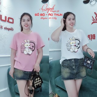 Áo Thun Nữ Nam COTTON MÁT MỊN Mặc Nhà Anquachi Đẹp Co Giãn Dễ Thương Hottrend Cute B102