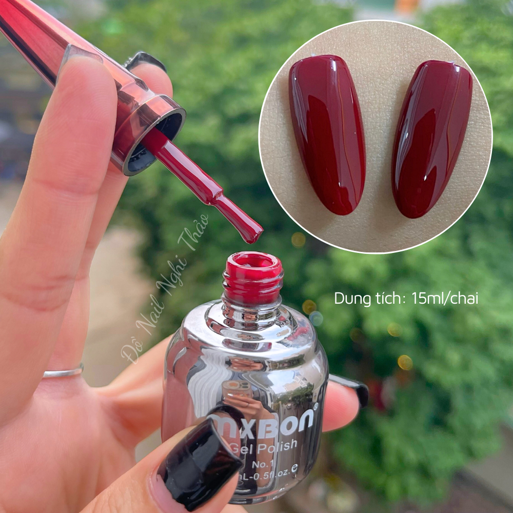 Sơn gel đỏ MXBON chính hãng 15ml Jeliva