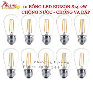 Bóng đèn: Combo 10 bóng đèn led Edison S14 2W chống nước chống va đập