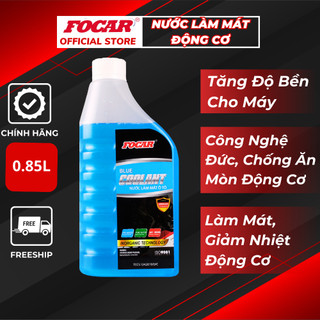Nước làm mát động cơ màu xanh Focar Blue Coolant 0,85L, nước làm mát xe hơi, nước làm mát máy, nước làm mát tiêu chuẩn