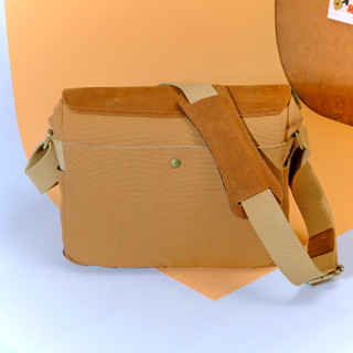 Túi đựng máy ảnh vải Canvas phối da bò.