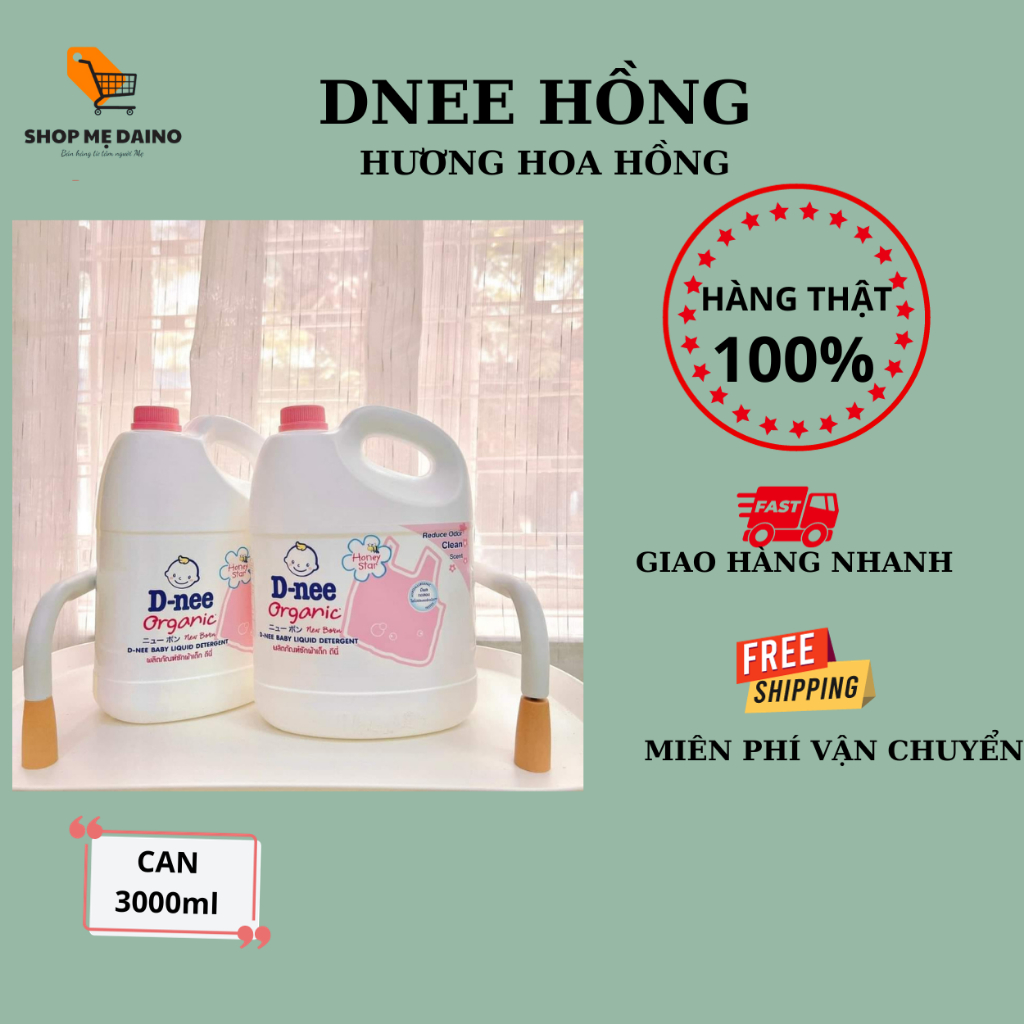 Nước giặt xả quần áo trẻ em Dnee 3000ml chính hãng - shop mẹ Daino