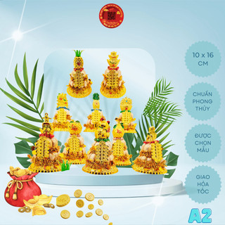 Tháp tỏi thần tài mini, bông tỏi ông địa 2 Tầng Tép đẹp chuẩn phong thủy - TỎI CÁT TƯỜNG