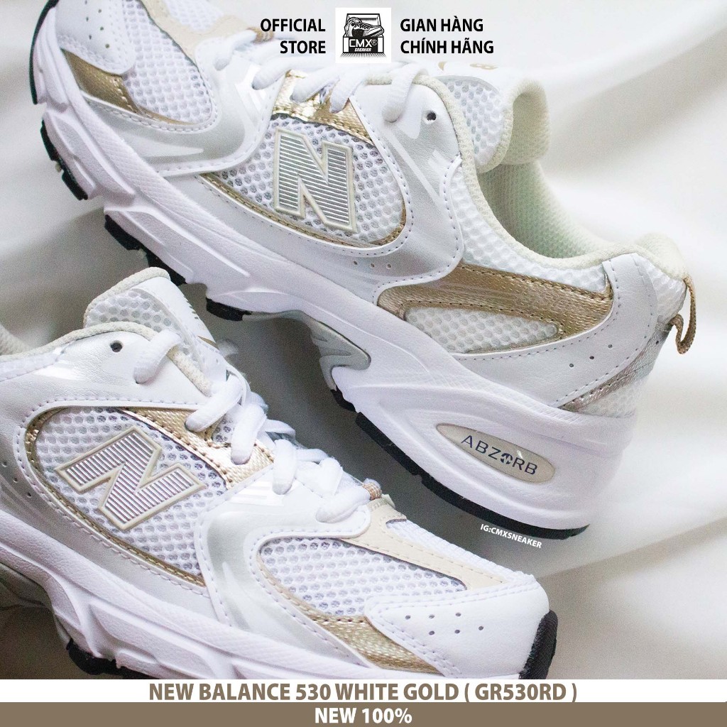 Giày 𝐍𝐞𝐰 𝐁𝐚𝐥𝐚𝐧𝐜𝐞 530 WHITE GOLD  - AUTHENTIC 100%