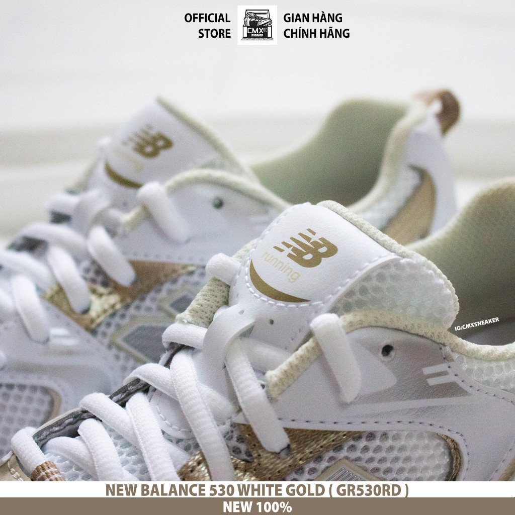 Giày 𝐍𝐞𝐰 𝐁𝐚𝐥𝐚𝐧𝐜𝐞 530 WHITE GOLD  - AUTHENTIC 100%