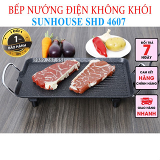 Bếp nướng điện không khói Sunhouse SHD4600 công suất 1500W phủ 2 lớp chống dính mặt vân đá