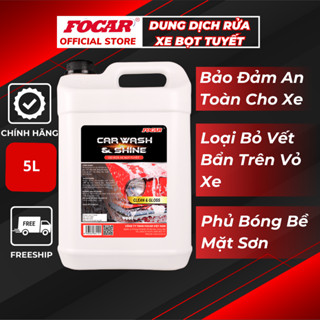 Dung dịch bọt tuyết rửa xe ô tô Focar Car Wash & Shine 5L tỉ lệ pha 1:120