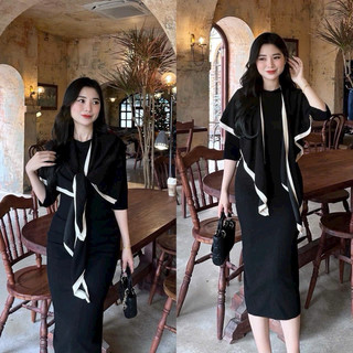 Váy len lông thỏ kèm khăn ,chất mền loại 1