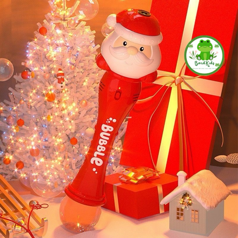 Gậy ông già noel có bắn bong bóng phát nhạc món quà siêu dễ