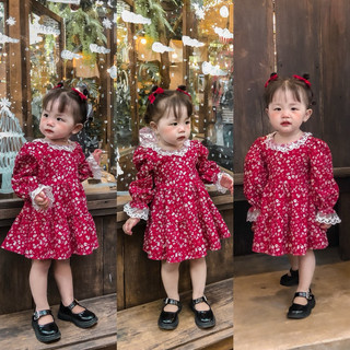 VÁY BÉ GÁI NHUNG TĂM LỲ IN HOA HOẠ TIẾT HOA NHÍ MIN BOUTIQUE. VÁY ĐẦY THÁNG, THÔI NÔI, SINH NHẬT, QUÀ TẶNG CHO BÉ GÁI