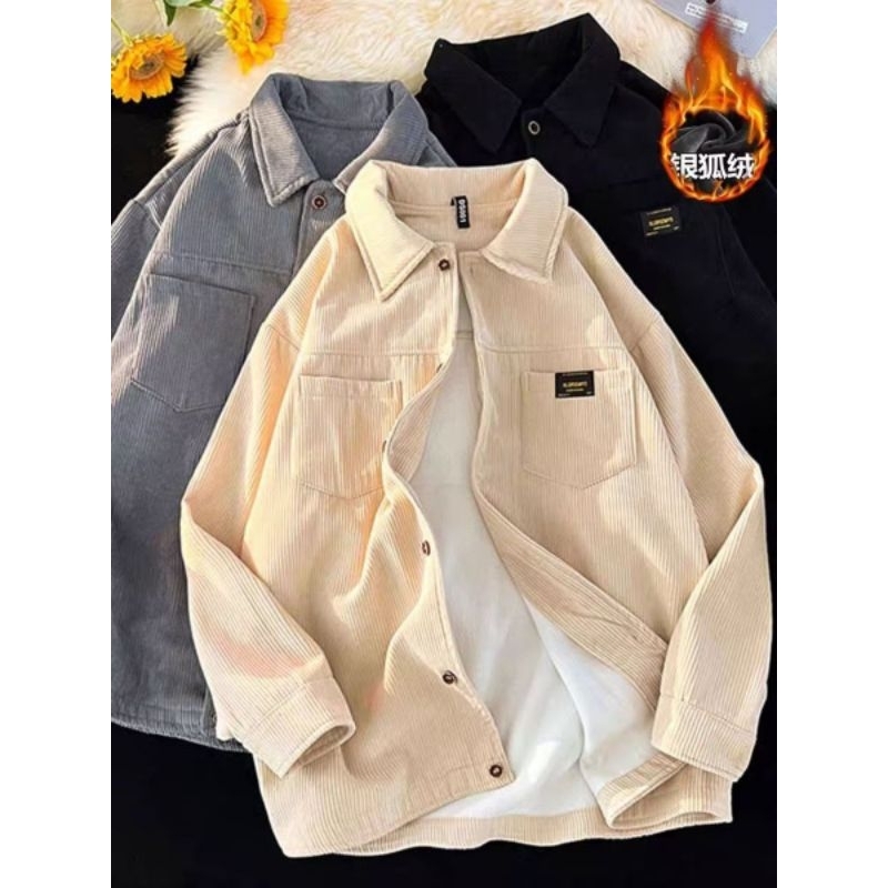 Áo khoác nhung tăm lót bông thời trang siêu ấm