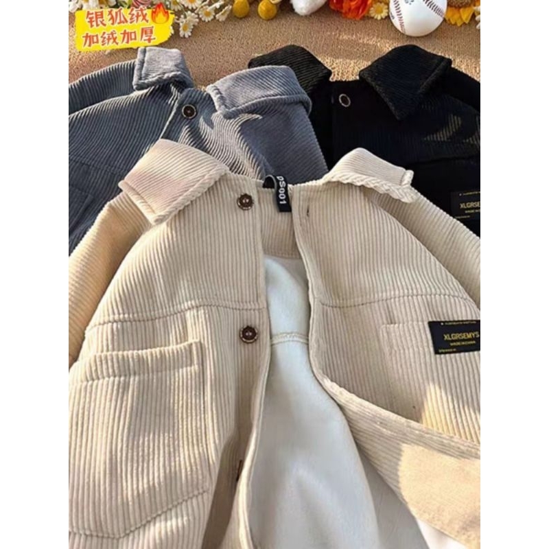 Áo khoác nhung tăm lót bông thời trang siêu ấm