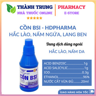 Cồn bsi cồn asa hdpharma sp127 - sản phẩm chính hãng chai 20 ml
