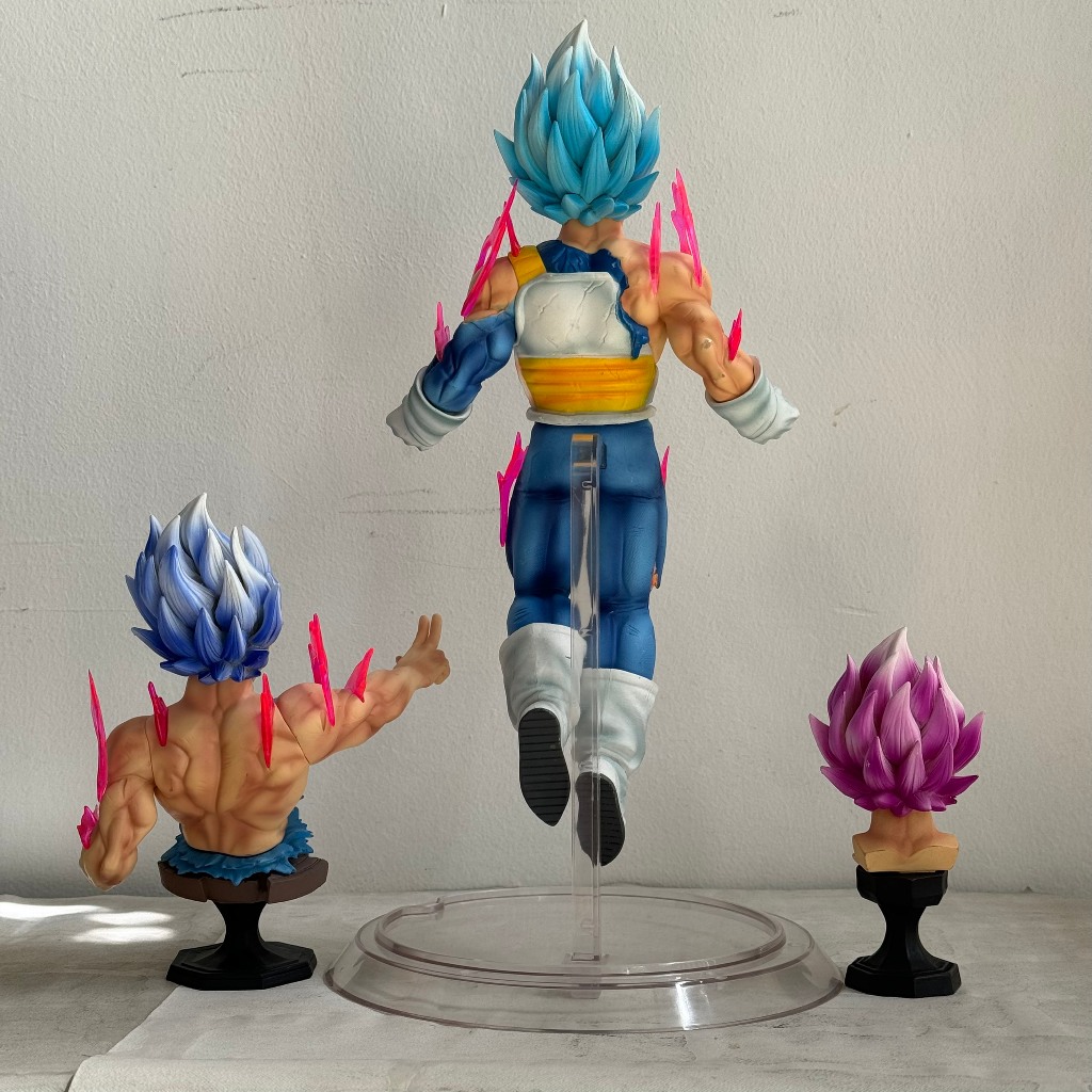 Mô hình nhân vật vegeta có 3 đầu thay thế cao 33Cm - mô hình vegeta ultra ego - vegeta tóc tím - Dragonball