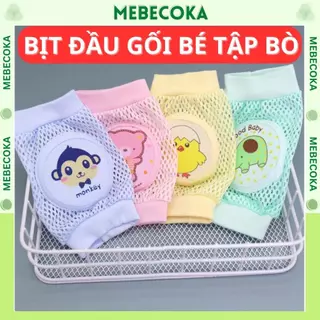 Bịt đầu gối cho bé tập bò vải lưới thoáng mát ,Vớ tất tập bò cho bé nhiều màu sắc đáng yêu