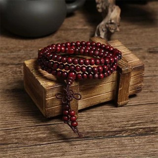 Vòng tay gỗ đỏ chuỗi 108 hạt 6 li