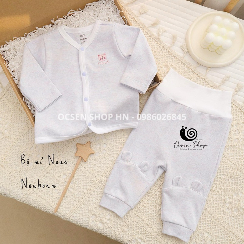 Bộ dài tay NOUS sơ sinh khuy giữa