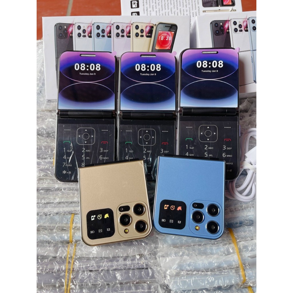 Điện thoại i15 pro 3 Mắt 2 Sim Mới full box bảo hành 12 tháng