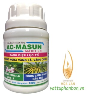 Phân bón trung lượng ac-masun - chống vàng lá - #026a# 100g