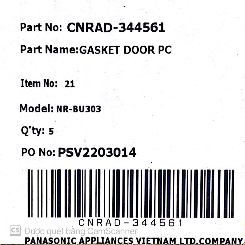 Ron ngăn mát tủ lạnh Panasonic NR-BU303/ NR-BR307