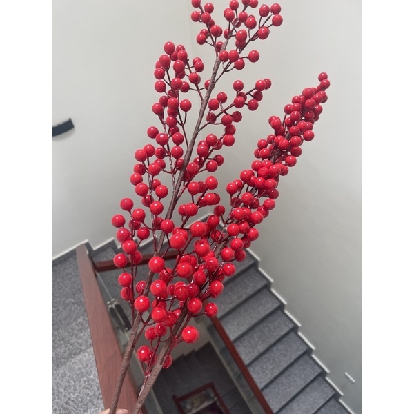 Cành Hoa Đông đào - Hoa giả trang trí may mắn tài lộc