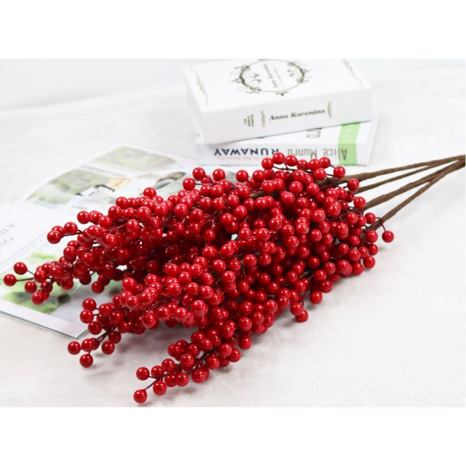 Cành Hoa Đông đào - Hoa giả trang trí may mắn tài lộc