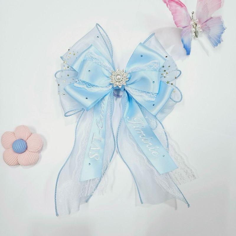 Nơ lightstick - kẹp tóc Seventeen thêu chữ theo yêu cầu