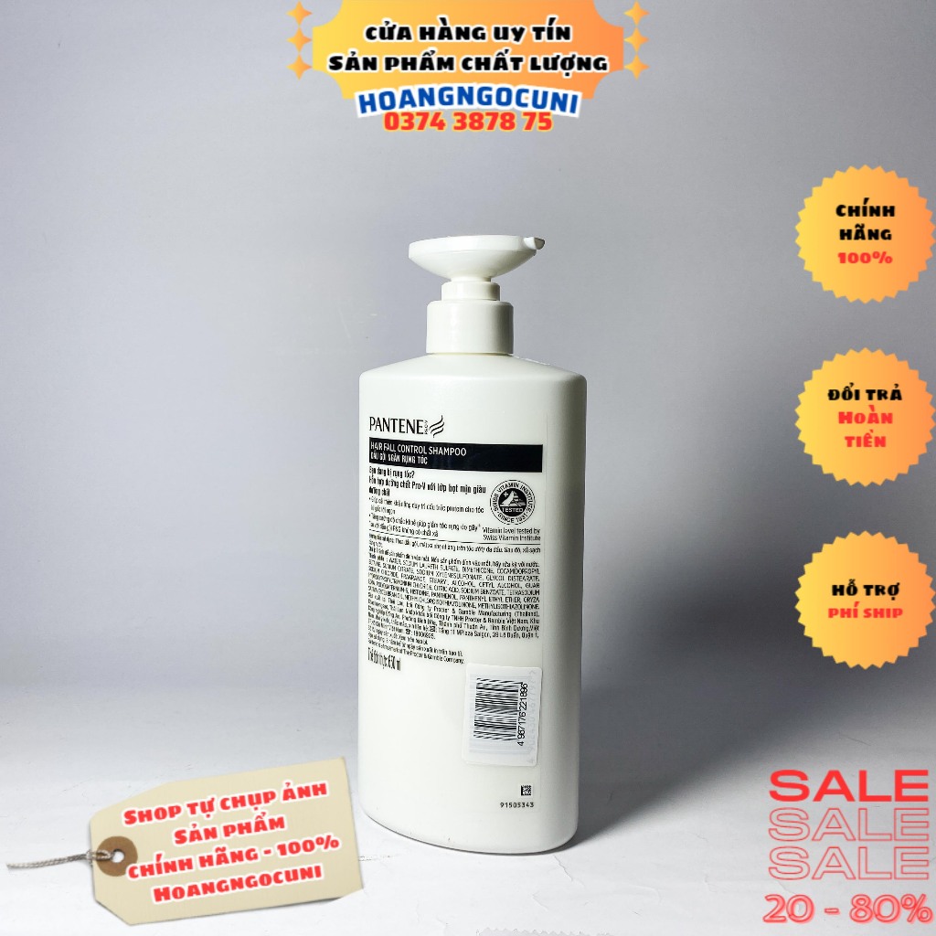 Dầu gội đầu Pantene ngăn rụng tóc chai 900g, chai 650g Pro-V chính hãng cao cấp