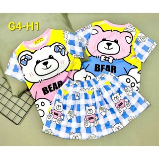Mã g4 size 8-20kg sét váy bé gái thun lạnh 3d